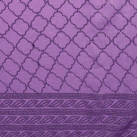 Purple Georgette Saree With Swarovski Stonework On The Borders - Kalki Fashion - Picture 6 of 6